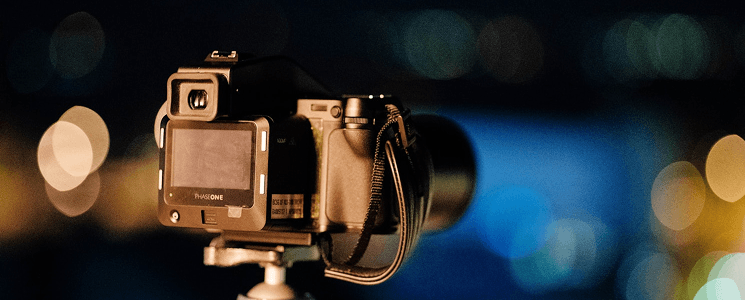 Camera set up at an event